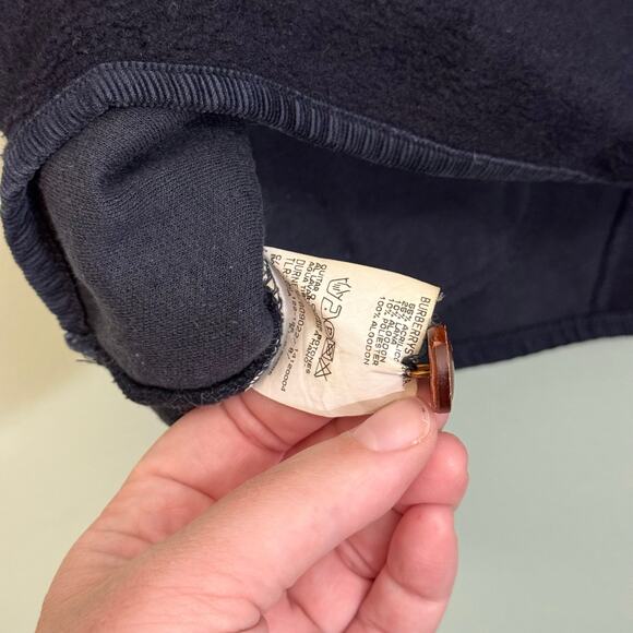 Vintage 90s Burberrys Vest Mens 8 Navy Blue V Neck Sleeveless Button Wool Blend - Picture 10 of 12